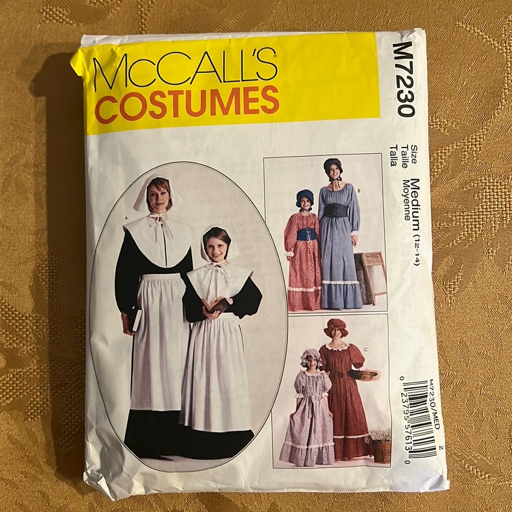 MCCall’s Costumes sewing patterns M7230 Prairie Dress HG